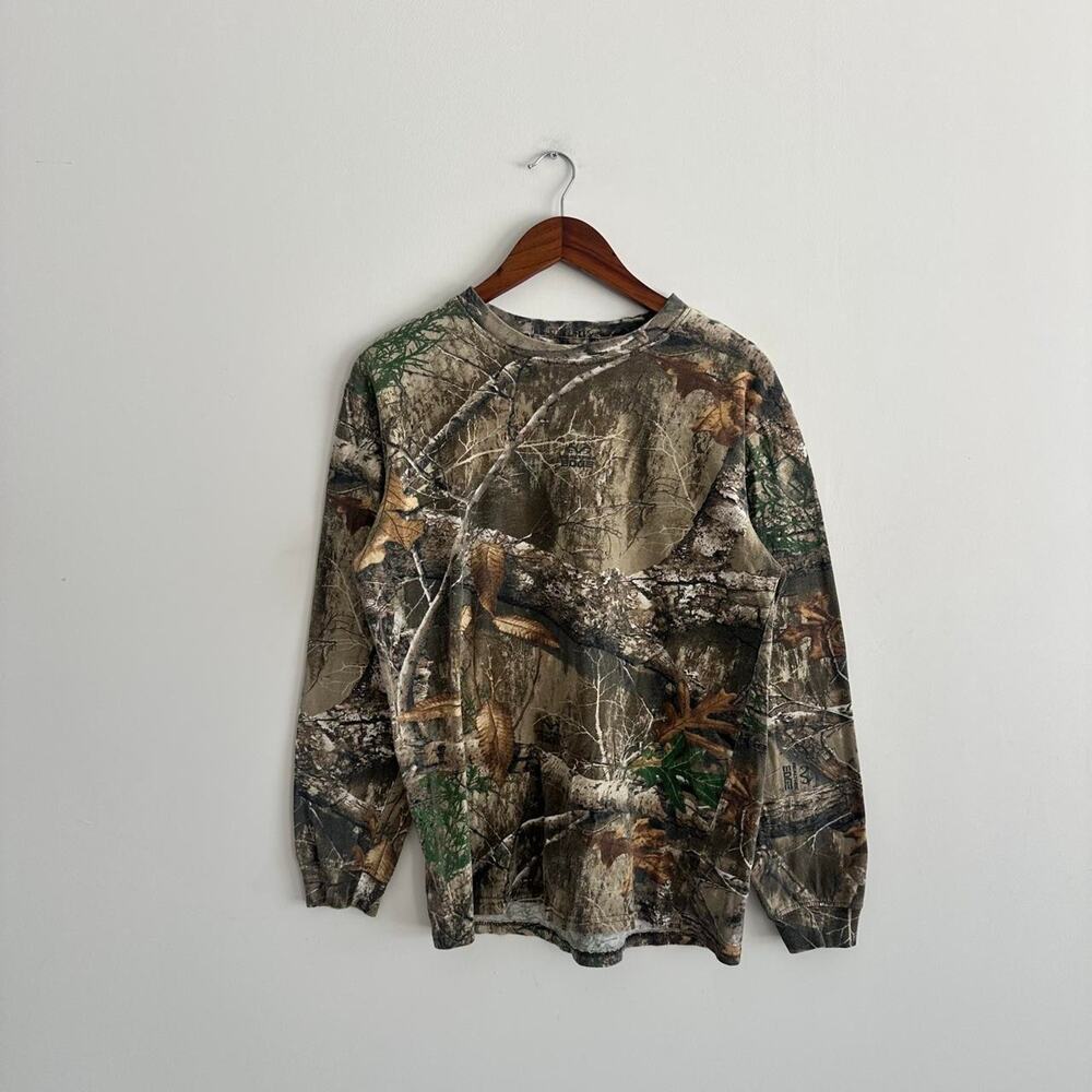 Vintage Real Tree Camouflage Long Sleeve Shirt